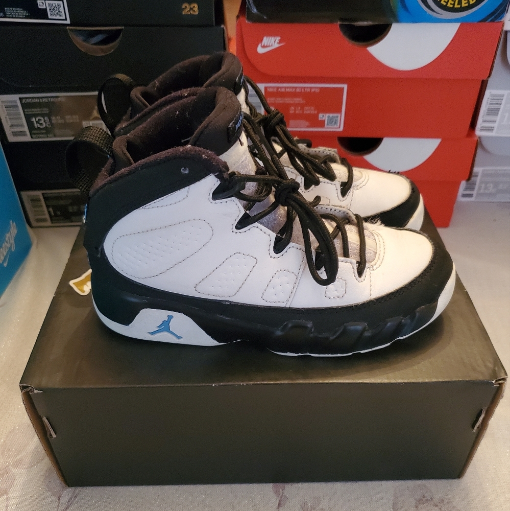 Jordan Retro 9 University Blue Preschool Size 12c